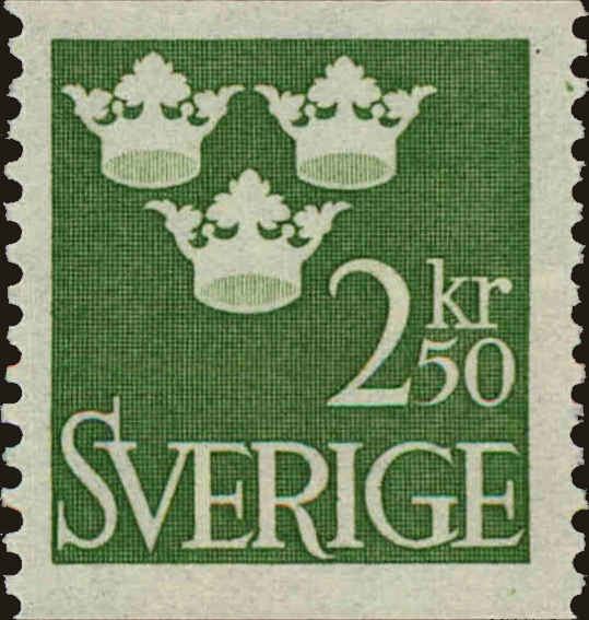 Front view of Sweden 591 collectors stamp