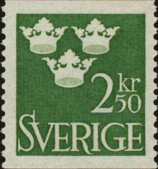 Front view of Sweden 591 collectors stamp