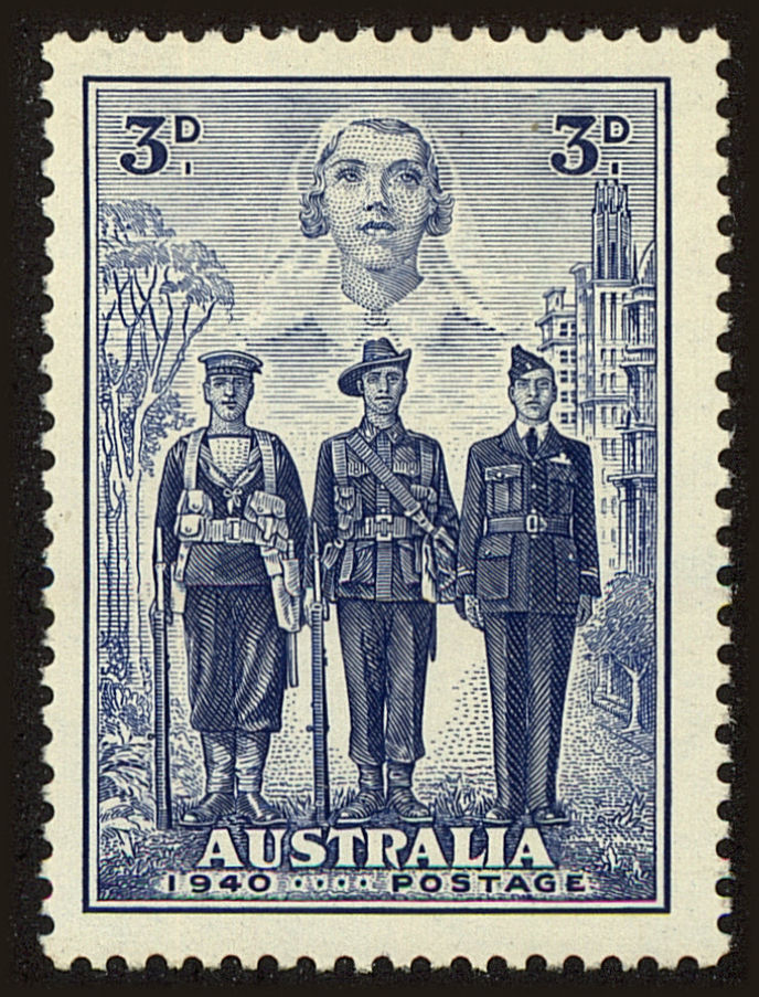 Front view of Australia 186 collectors stamp