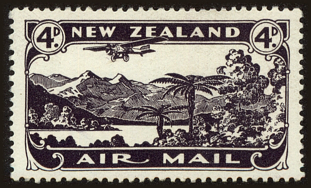 Front view of New Zealand C2 collectors stamp