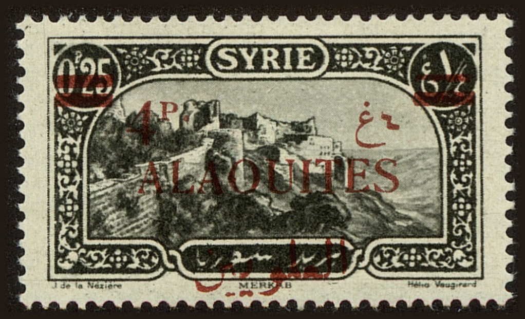Front view of Alaouites 39 collectors stamp