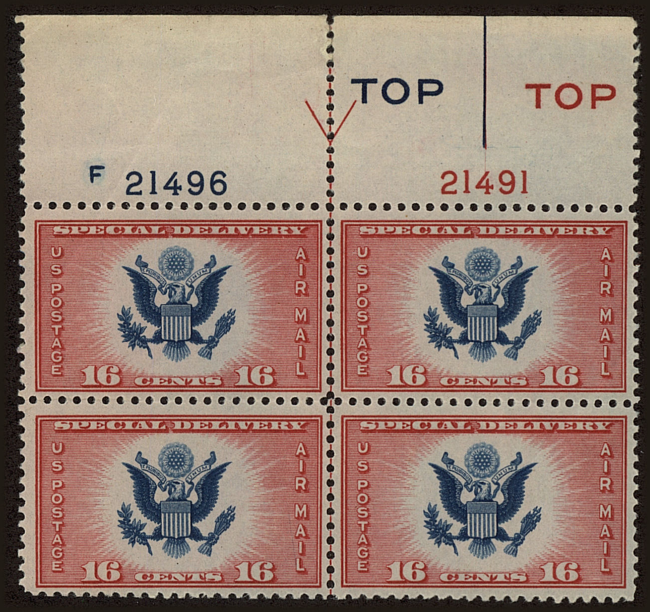 Front view of United States CE2 collectors stamp