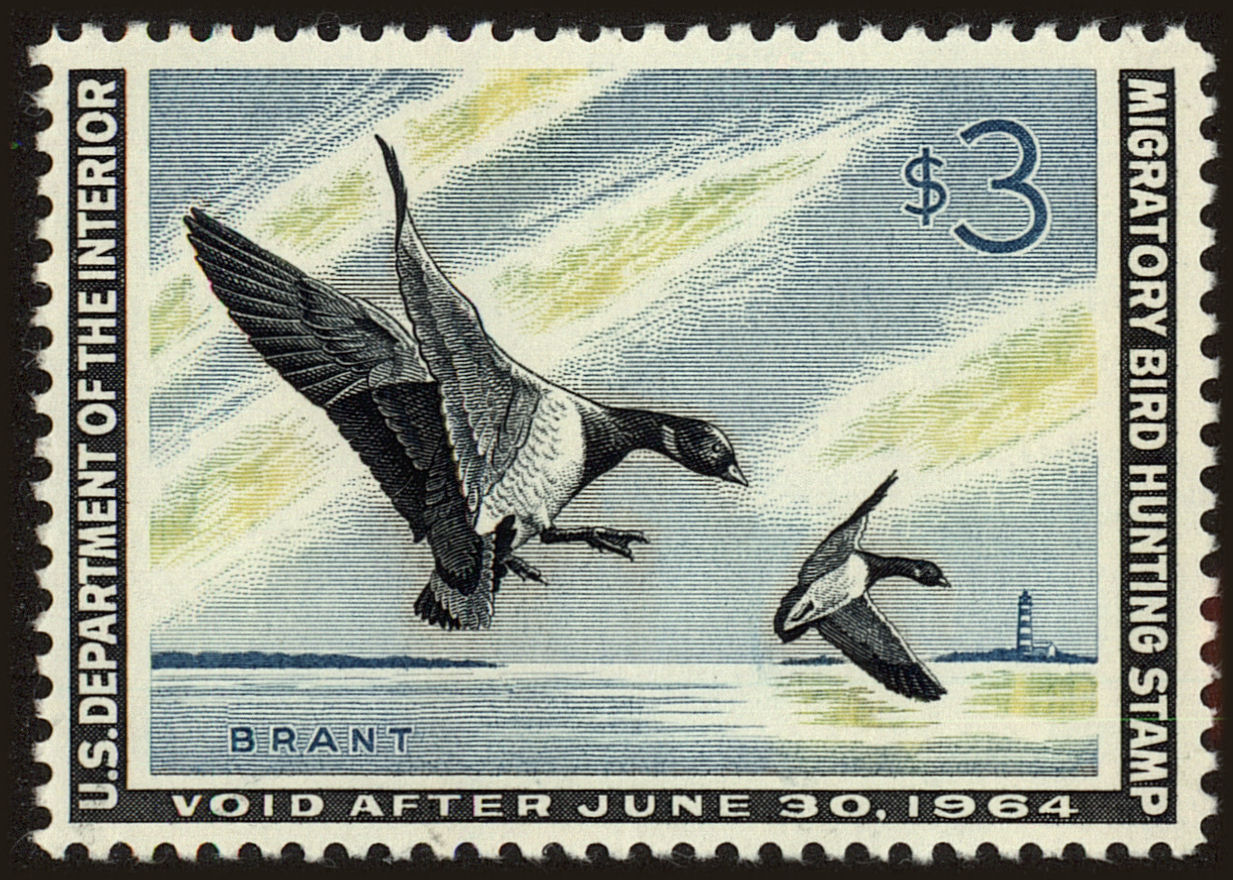 Front view of United States RW30 collectors stamp