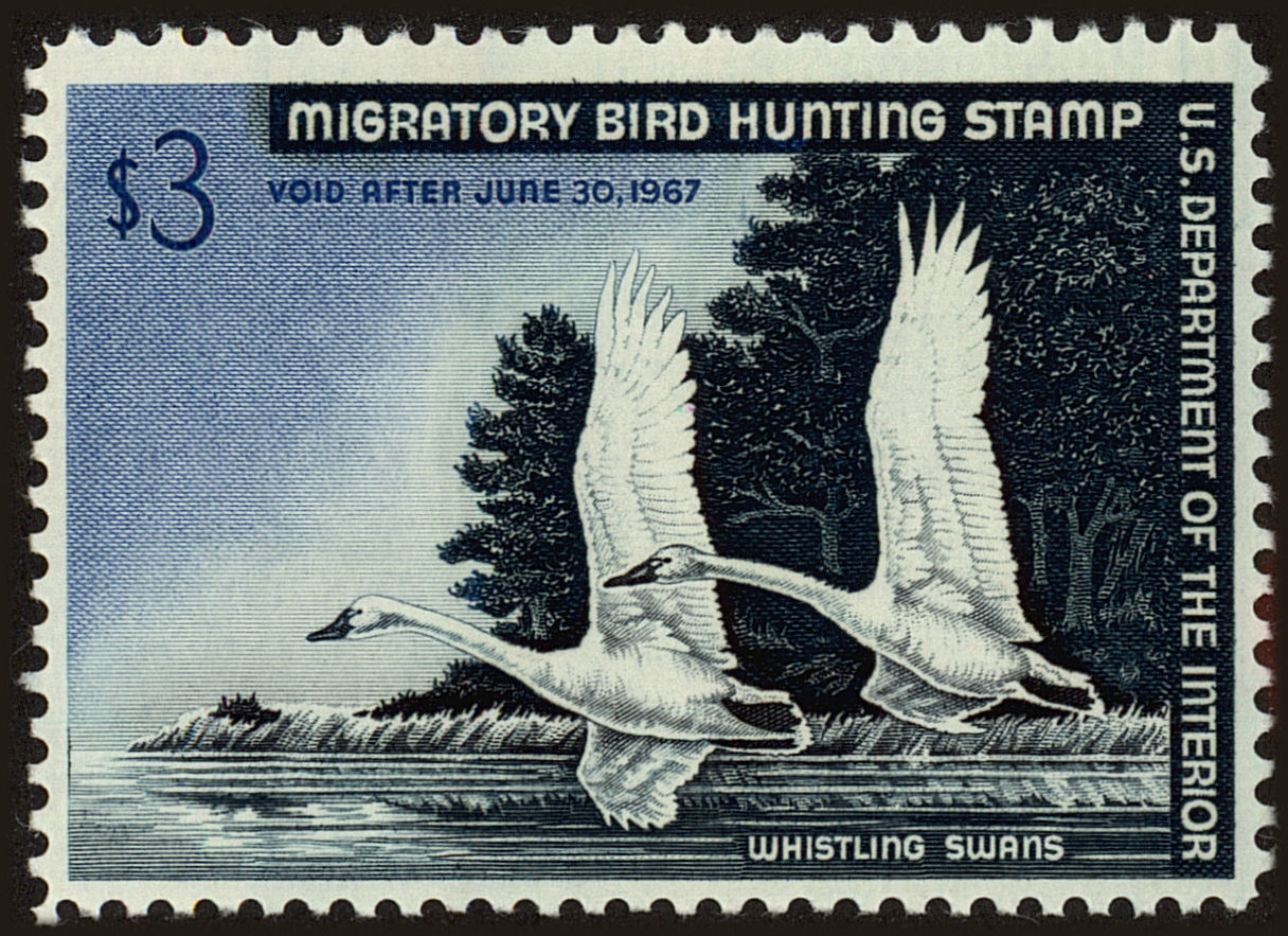 Front view of United States RW33 collectors stamp