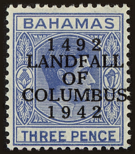 Front view of Bahamas 121 collectors stamp