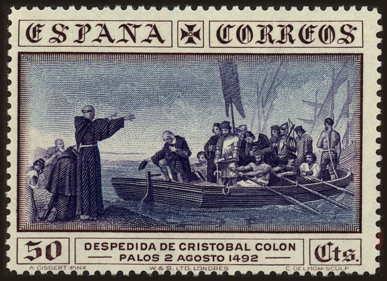 Front view of Spain 429 collectors stamp