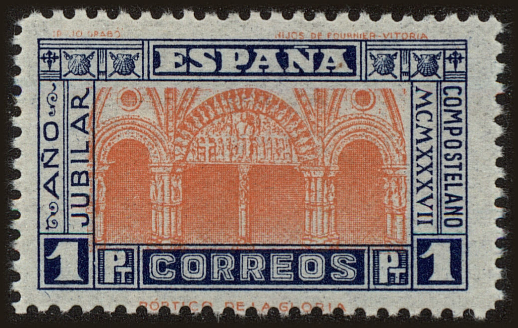 Front view of Spain 637 collectors stamp