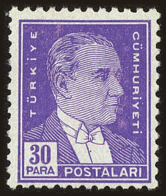 Front view of Turkey 739 collectors stamp