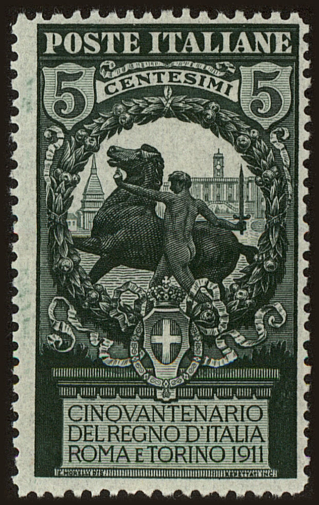 Front view of Italy 120 collectors stamp