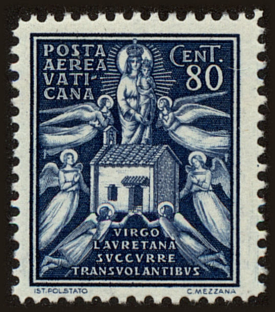 Front view of Vatican City C4 collectors stamp