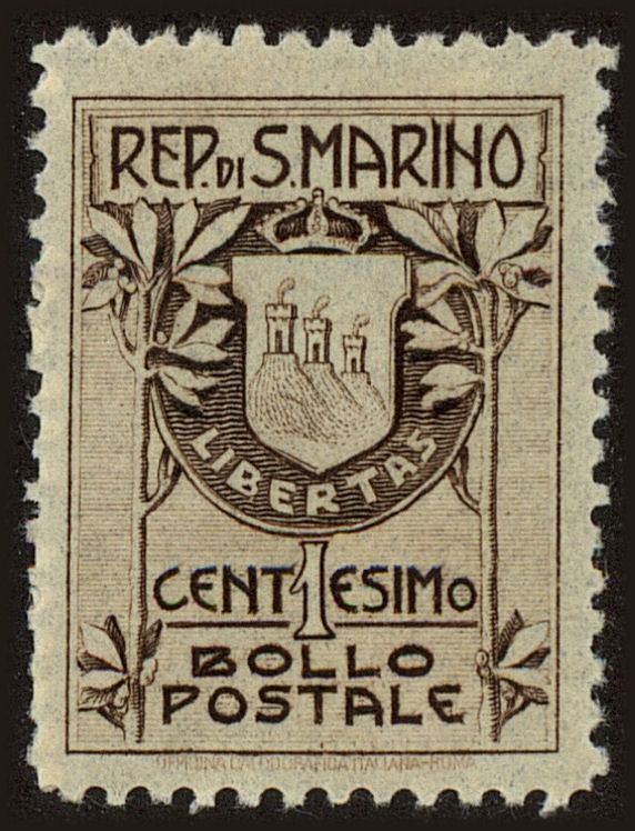 Front view of San Marino 78a collectors stamp