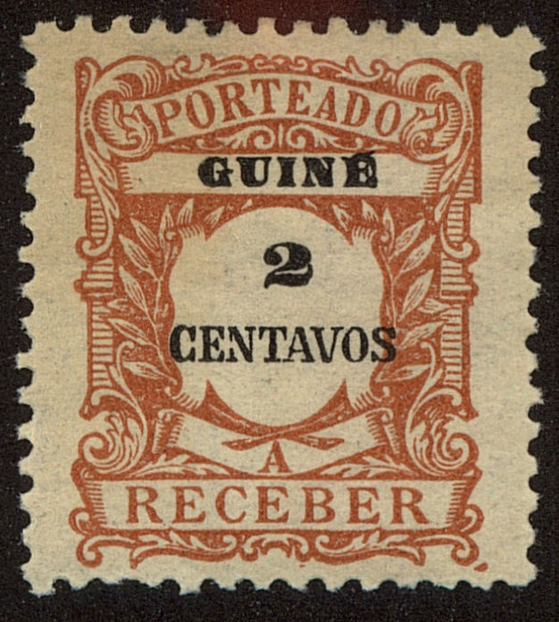 Front view of Portuguese Guinea J32 collectors stamp