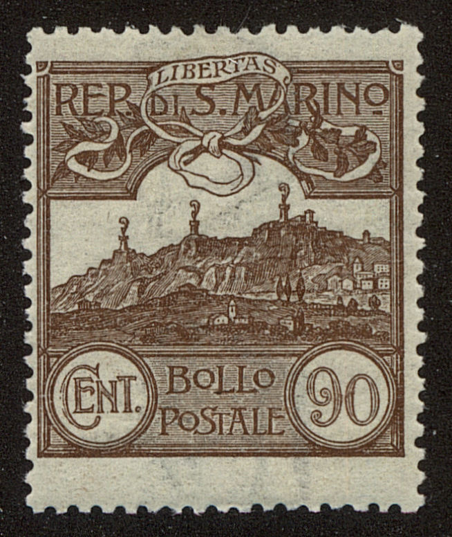 Front view of San Marino 68 collectors stamp