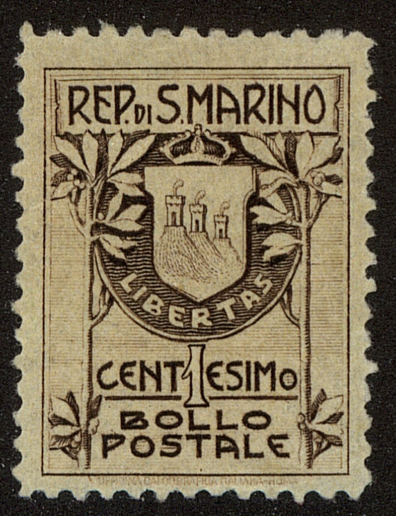 Front view of San Marino 78a collectors stamp