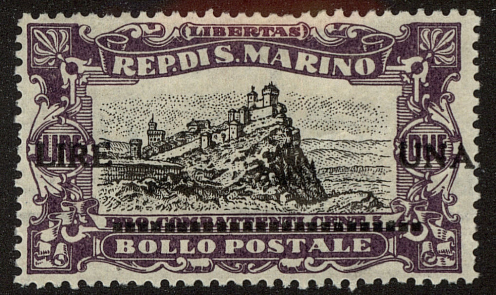 Front view of San Marino 91 collectors stamp