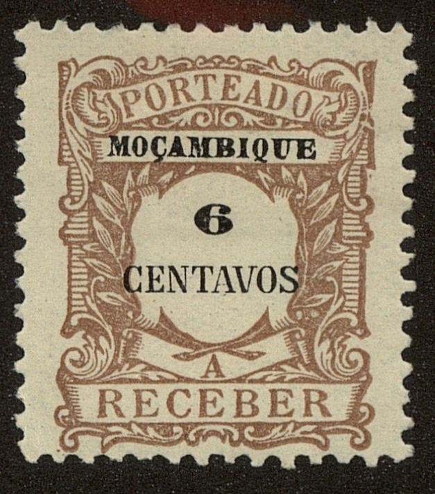 Front view of Mozambique J39 collectors stamp