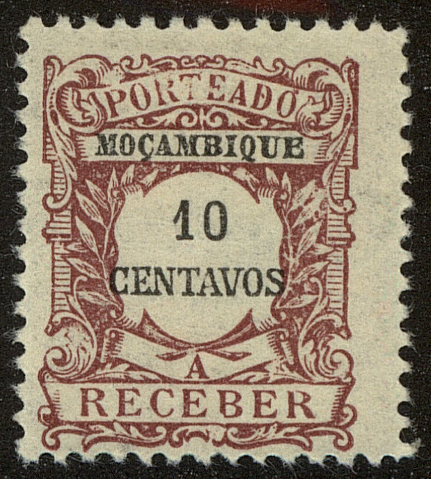 Front view of Mozambique J40 collectors stamp
