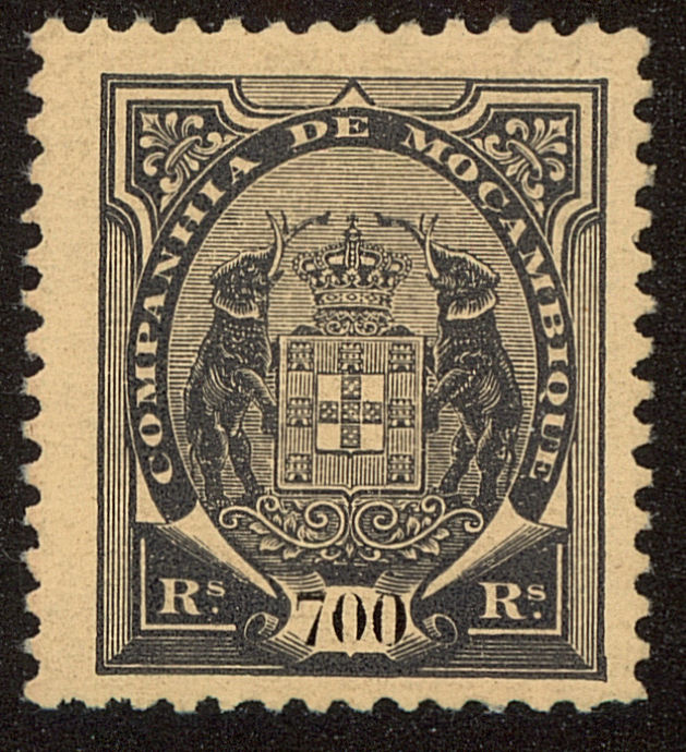 Front view of Mozambique Company 40 collectors stamp