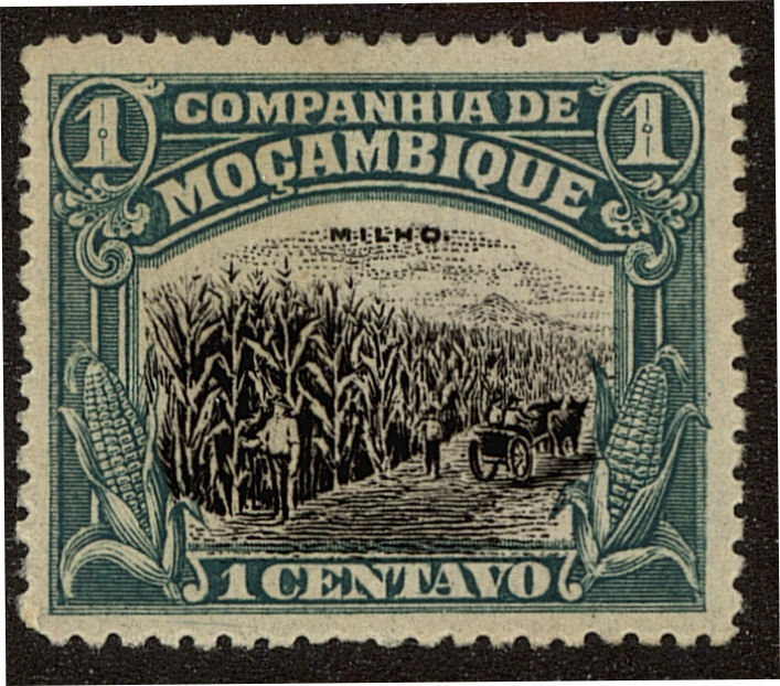 Front view of Mozambique Company 111 collectors stamp