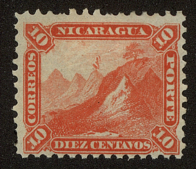 Front view of Nicaragua 6 collectors stamp