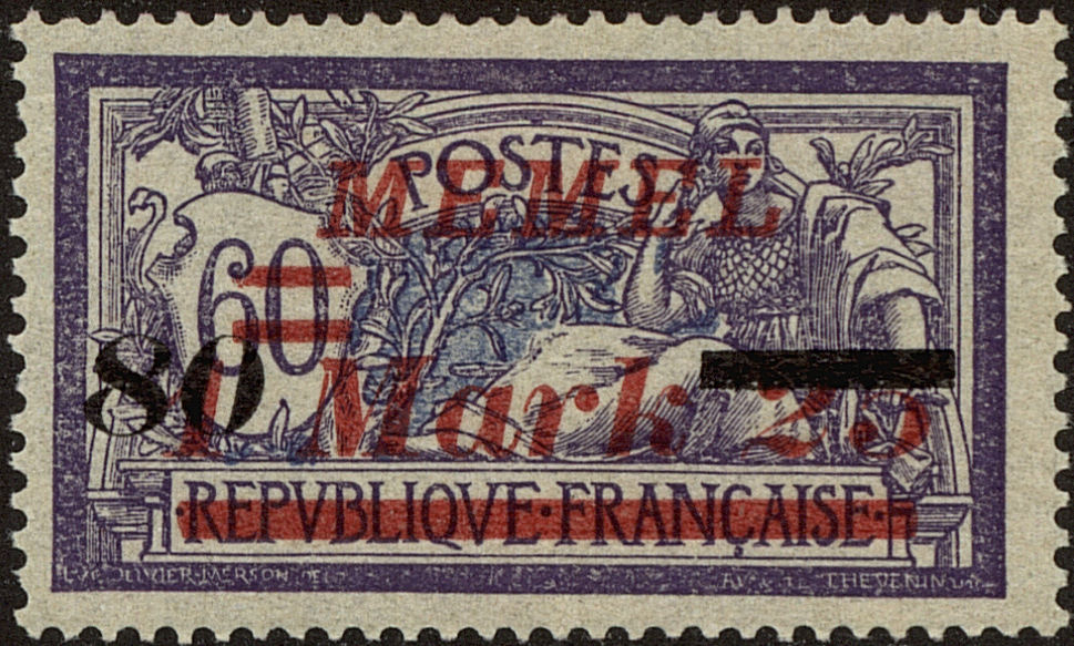 Front view of Memel 99 collectors stamp