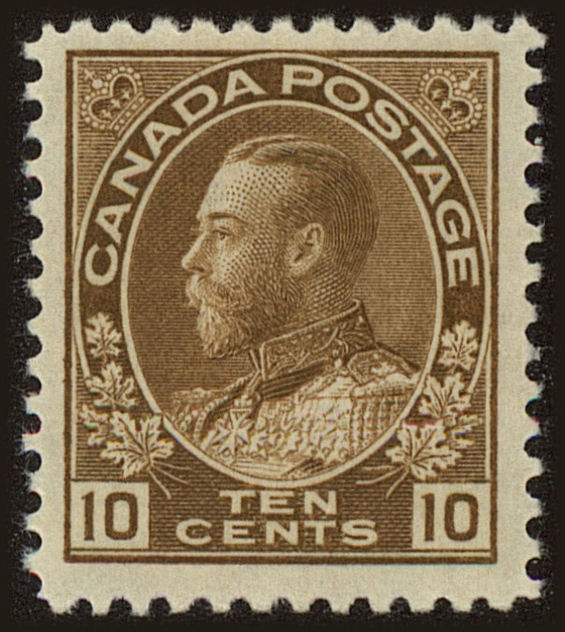 Front view of Canada 118b collectors stamp
