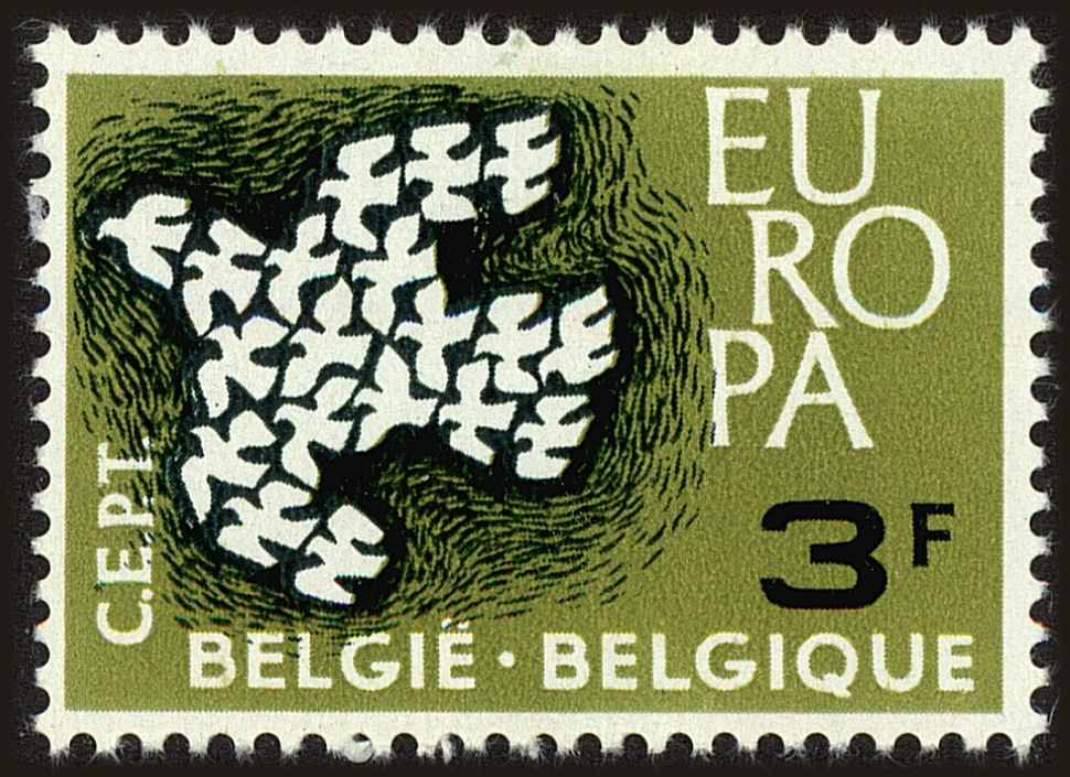 Front view of Belgium 572 collectors stamp