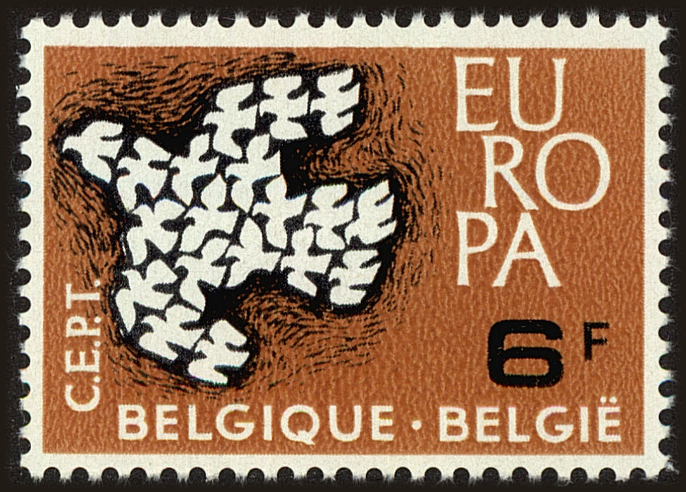 Front view of Belgium 573 collectors stamp