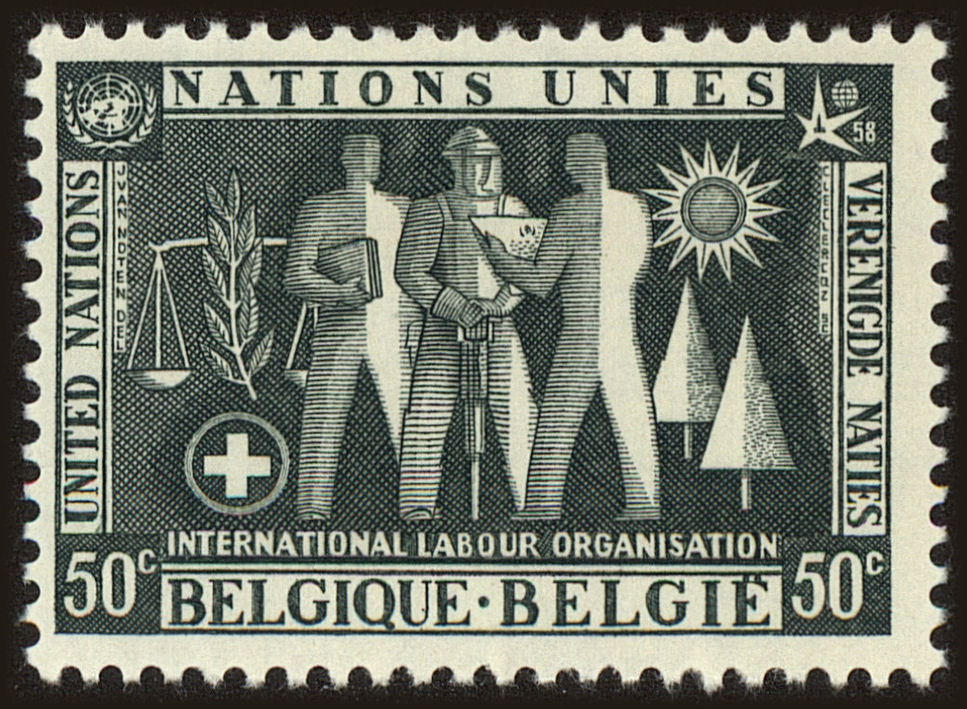 Front view of Belgium 516 collectors stamp
