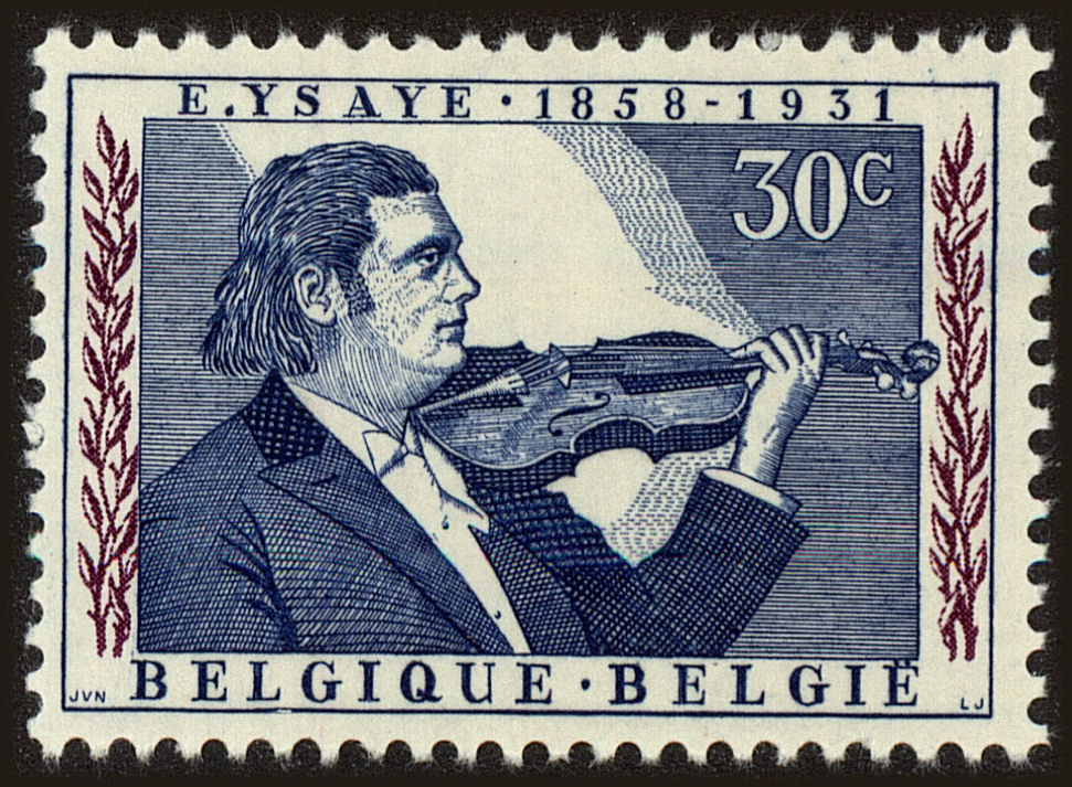 Front view of Belgium 526 collectors stamp