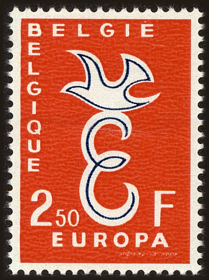 Front view of Belgium 527 collectors stamp