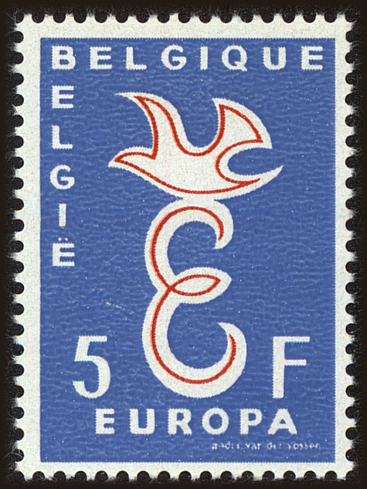 Front view of Belgium 528 collectors stamp