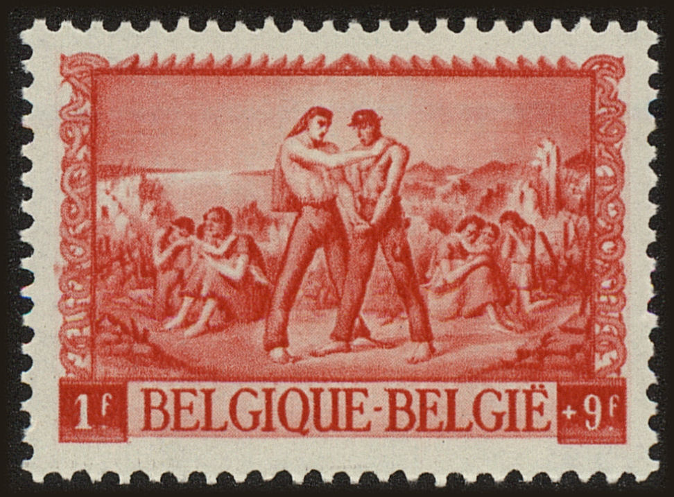 Front view of Belgium B397 collectors stamp
