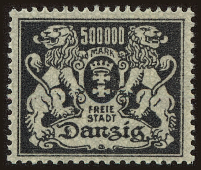 Front view of Danzig 135 collectors stamp