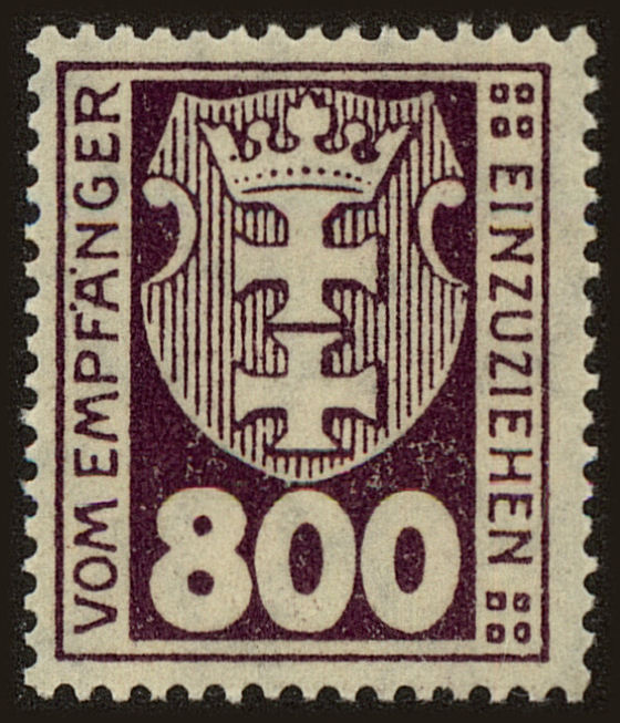 Front view of Danzig J20 collectors stamp