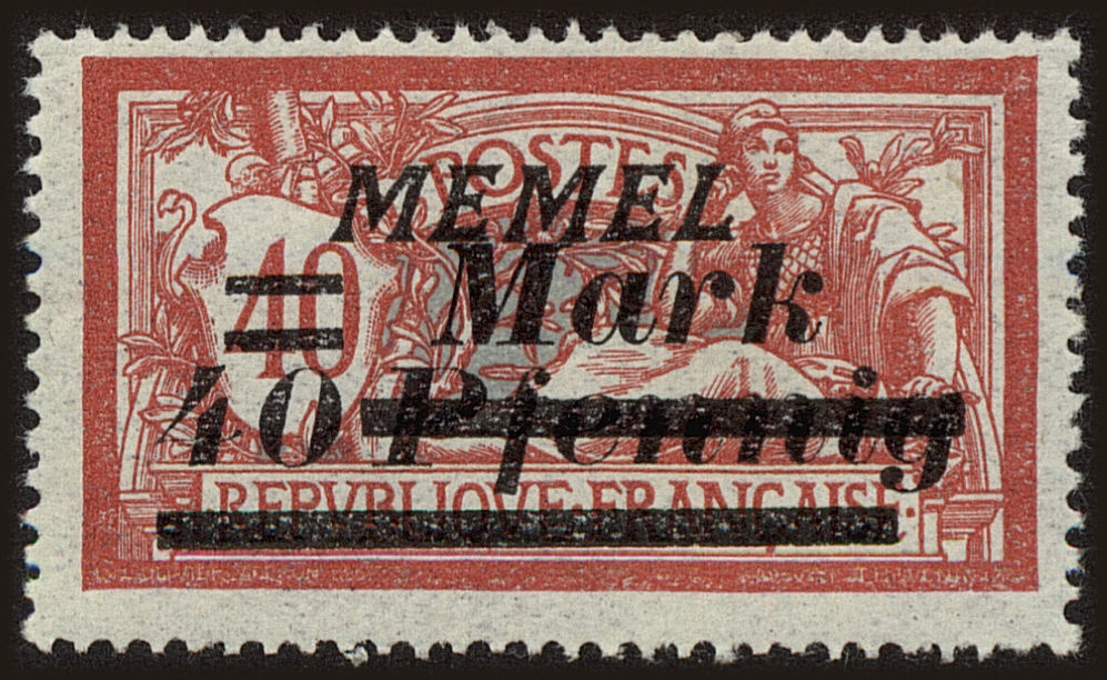 Front view of Memel 95 collectors stamp