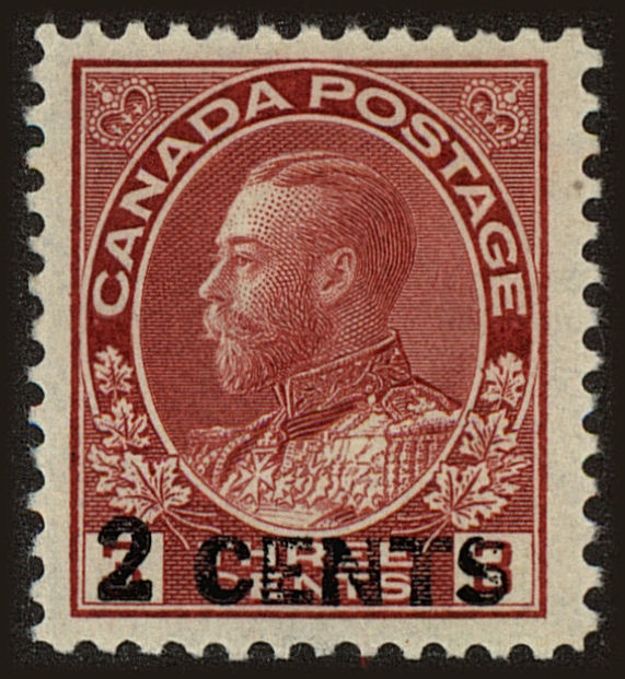 Front view of Canada 139 collectors stamp