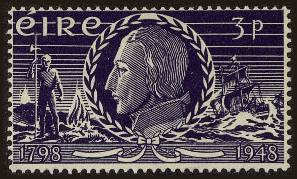 Front view of Ireland 136 collectors stamp