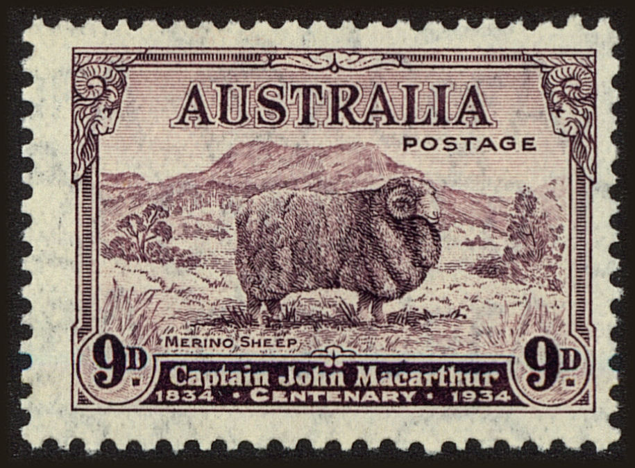 Front view of Australia 149 collectors stamp