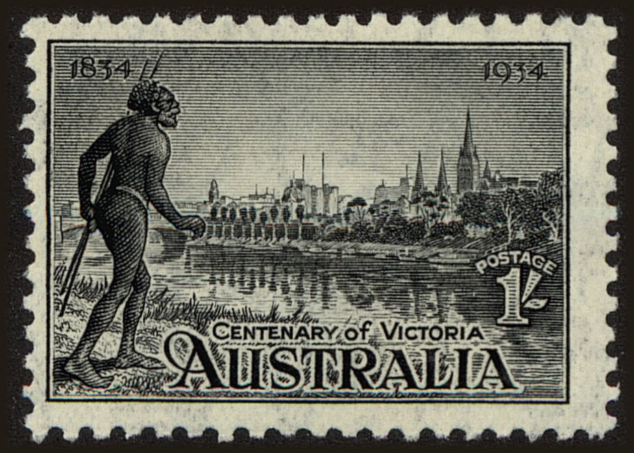 Front view of Australia 144 collectors stamp