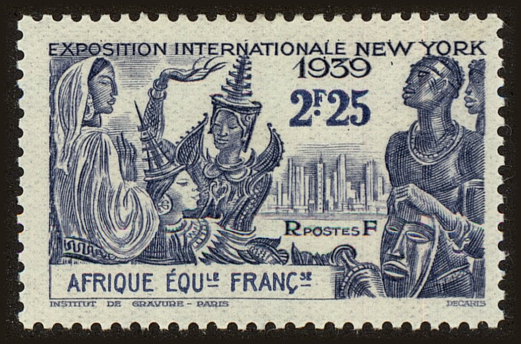 Front view of French Equatorial Africa 79 collectors stamp