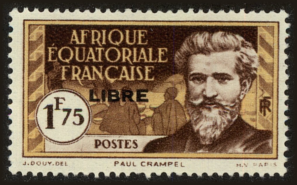 Front view of French Equatorial Africa 114 collectors stamp