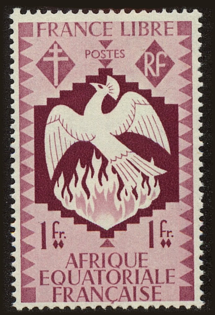 Front view of French Equatorial Africa 148 collectors stamp