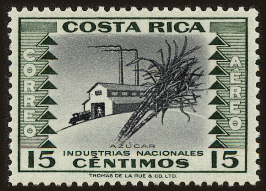 Front view of Costa Rica C229 collectors stamp