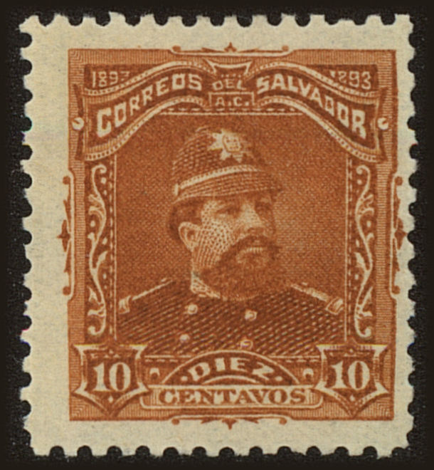 Front view of Salvador, El 80 collectors stamp