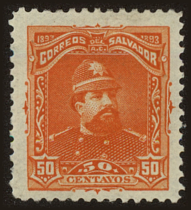 Front view of Salvador, El 84 collectors stamp