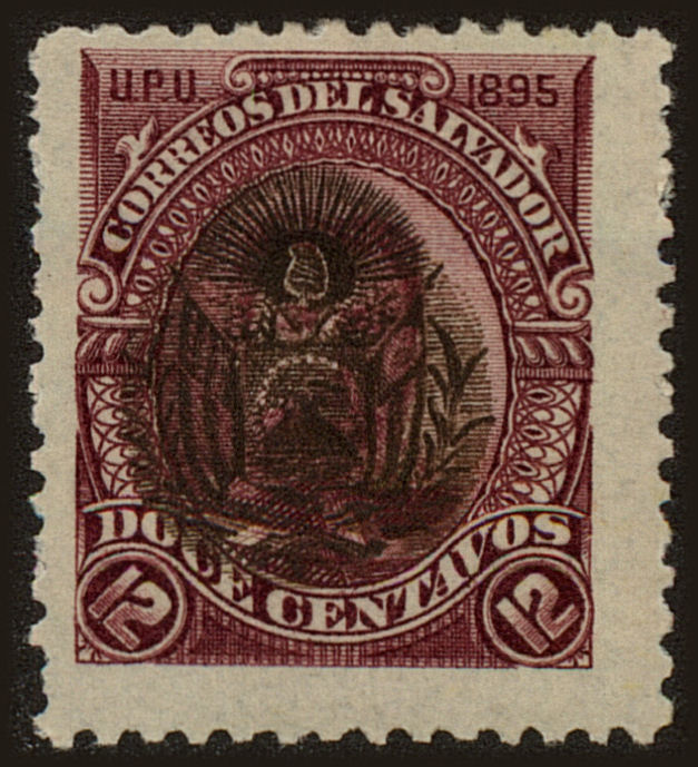 Front view of Salvador, El 110 collectors stamp