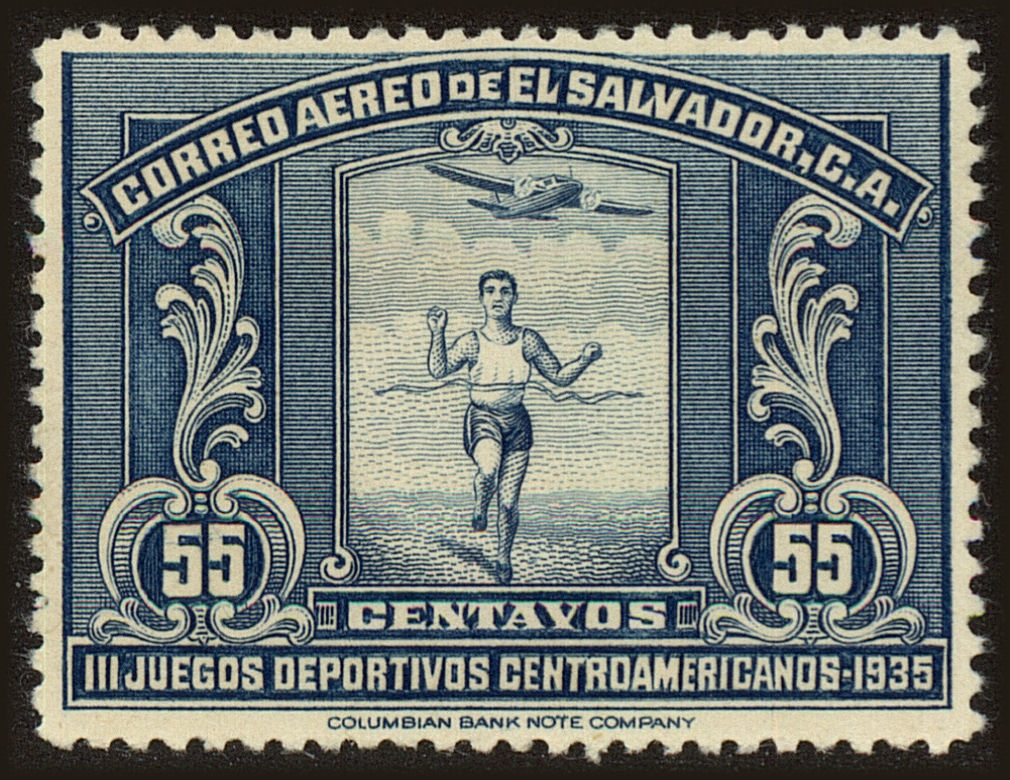 Front view of Salvador, El C39 collectors stamp