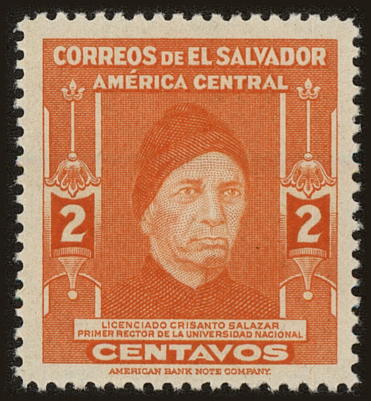 Front view of Salvador, El 597 collectors stamp