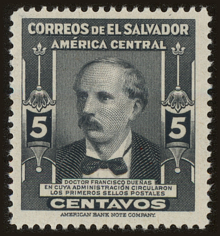 Front view of Salvador, El 599 collectors stamp